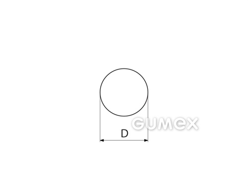 Rundes Silikonprofil, 1mm, 60°ShA, -60°C/+230°C, weiß, 